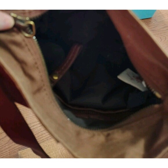 Lucky Brand Purse Crossbody Bag Distressed Boho Leather Bag - Picture 8 of 9